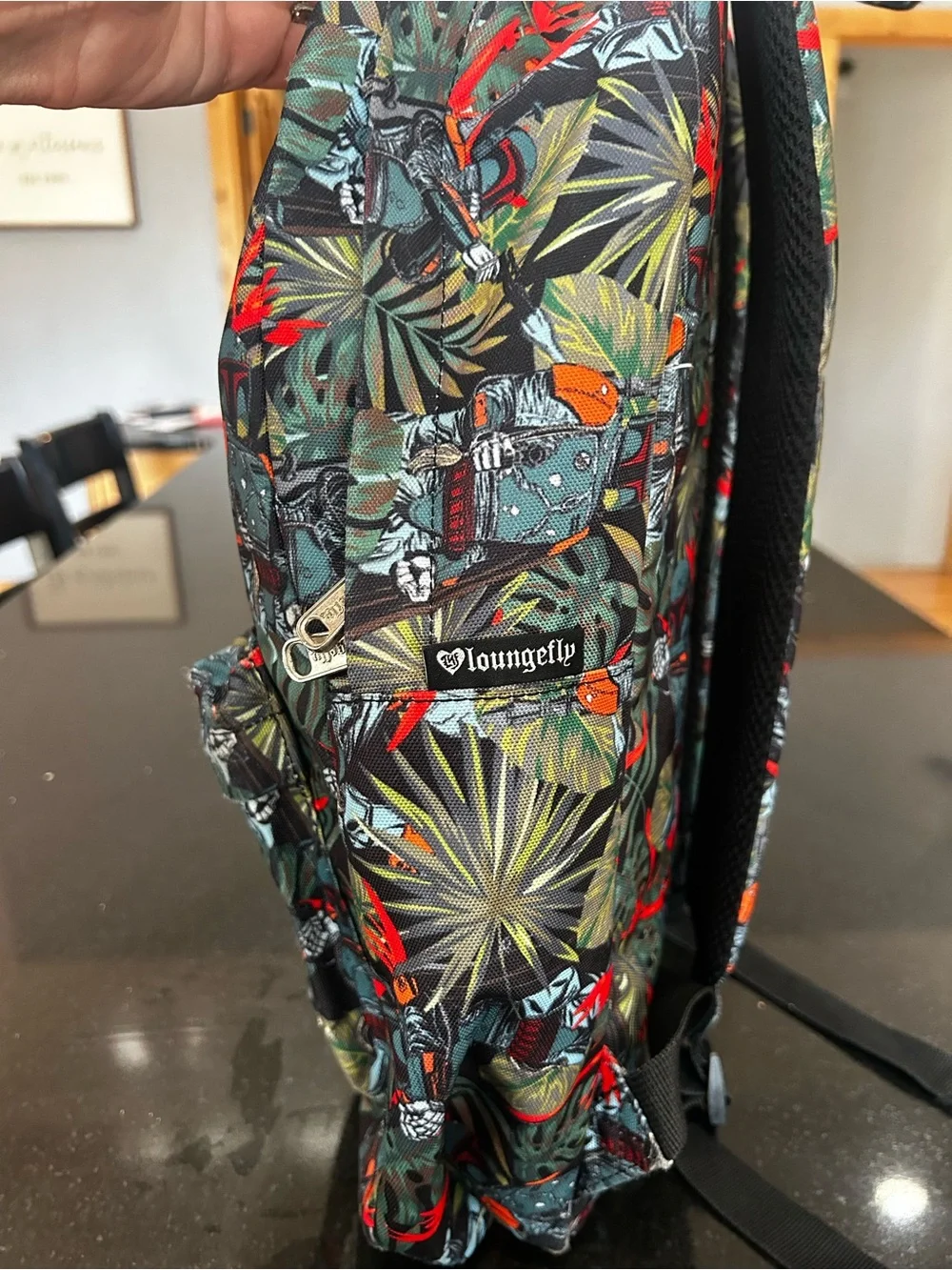 Star Wars Boba Fett Tropical Print Backpack - Green/Black/Red
